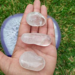 Pedra Rolada Cristal Quartzo Natural - Equilibrador Emocional - Ktw Cristais