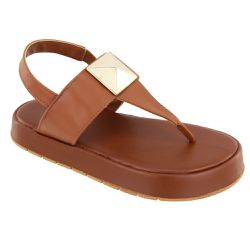 Sandália Flatform Cintia Caramelo - CINTIA-CARAMEL... - KUENTO SHOES