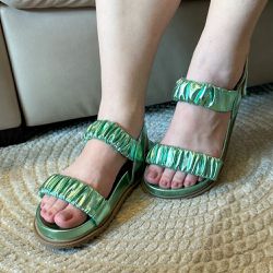 Papete Kely Metalizado Verde - KELY-MET VERDE - KUENTO SHOES