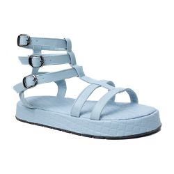 Sandália Flatform Paula Azul Bebê - PAULA-AZUL BEB... - KUENTO SHOES