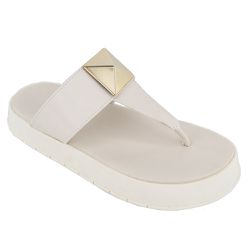 Sandália Flatform Barbara Off White - BARBARA-OFF - KUENTO SHOES