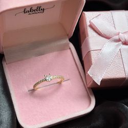 ANEL SOLITÁRIO MINI LOVE - BANHADO A OURO18k - 05... - Labelly Alianças