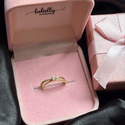 ANEL SOLITÁRIO INFINITY - BANHADO A OURO18k - 0602 - Labelly Alianças