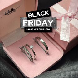 PAR DE ALIANÇAS AÇO INOXIDÁVEL 2MM CRAVEJADA/POLID... - Labelly Alianças