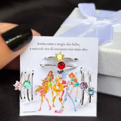 ANÉIS WINX - KIT 6 UNIDADES - 0543 - Labelly Alianças