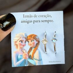 ANÉIS ELSA & ANNA FROZEN - KIT 2 UNIDADES - 0537 - Labelly Alianças