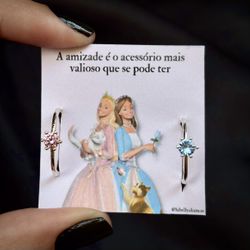 ANÉIS BARBIE PRINCESA & PLEBEIA - KIT 2 UNIDADES ... - Labelly Alianças