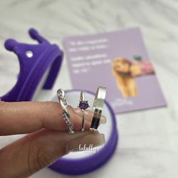 ALIANÇAS RAPUNZEL 3MM - COM ANEL SOLITÁRIO IMPERAT... - Labelly Alianças