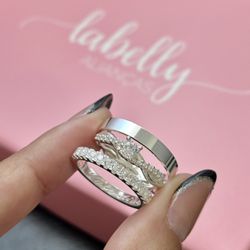 PAR DE ALIANÇAS 2’MM CRAVEJADA/ 3’MM POLIDA - COM ... - Labelly Alianças