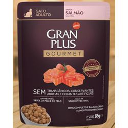 CARNE GATO GRAN PLUS 85G SALMÃO AD - LABORAVES