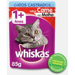 CARNE GATO WHISKAS PF CAST CARNE 85G - LABORAVES