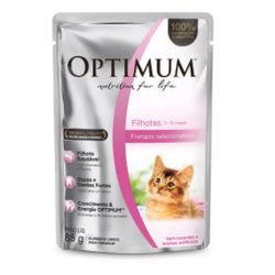 CARNE GATO OPTIMUM SACHE 85G FILHOTE FRANGO - LABORAVES