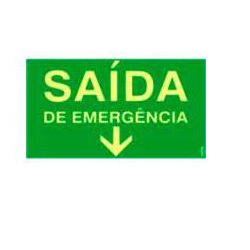 PLACA SINAL 15X25CM 318 SAIDA EMERGENCIA - LABORAVES