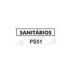 PLACA SINAL 6,5X30CM 051 SANITARIOS - LABORAVES