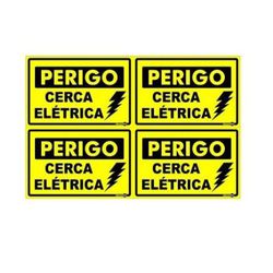 PLACA SINAL 10X15CM 168 CERCA ELETRICA - LABORAVES