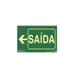 PLACA SINAL 15X25CM 330 SAIDA ESQUERDA - LABORAVES