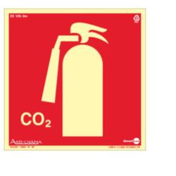 PLACA SINAL 20X20CM 800 EXTINTOR CO2 - LABORAVES