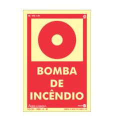 PLACA SINAL 10X15CM 094 BOMBA INCENDIO - LABORAVES