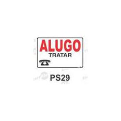 PLACA SINAL 20X30CM PS029 ALUGO TRATAR - LABORAVES