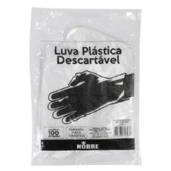 LUVA PLAST DESCARTAVEL C/100 NOBRE - LABORAVES