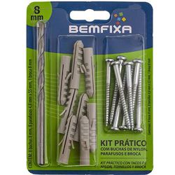 KIT BEMFIXA 1 BROCA 8MM+8 BUCHAS+8 PARAF - LABORAVES