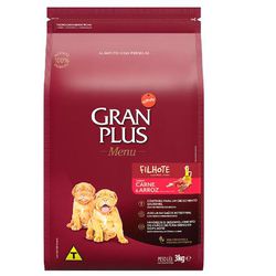 RACAO CAO GRAN PLUS 3 KG FILHOTE CARNE - LABORAVES