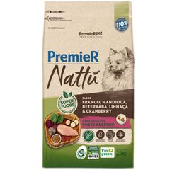 RACAO CAO PREMIER NATTU 2.5KG AD RAÇAS PEQ MANDIO... - LABORAVES