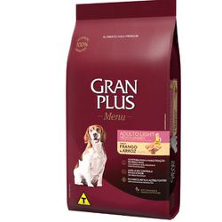 RACAO CAO GRAN PLUS 15 KG AD LIGHT - LABORAVES