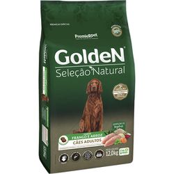 RACAO CAO GOLDEN 12KG ADULTO SELEÇÃO NATURAL FRANG... - LABORAVES