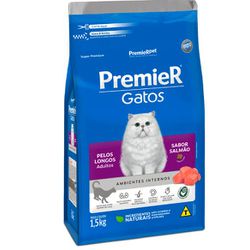 RACAO GATO PREMIER AD SALM PELOS LONGOS 1.5 KG - LABORAVES