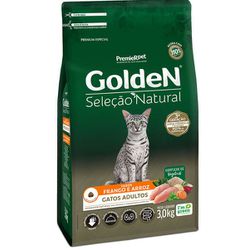 RACAO GATO GOLD AD SEL NATURAL FGO 3 KG - LABORAVES