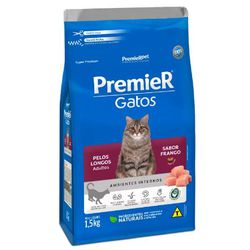 RACAO GATO PREMIER AD 1.5KG FRANGO PELOS LONGOS - LABORAVES