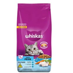 RACAO GATO WHISKAS 2,7KG PEIXE CAST - LABORAVES