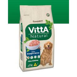 RACAO CAO VITTA NATURAL 15KG ADULTO FRANGO - LABORAVES