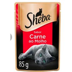 CARNE GATO SHEBA 85G CARNE AO MOLHO AD - LABORAVES