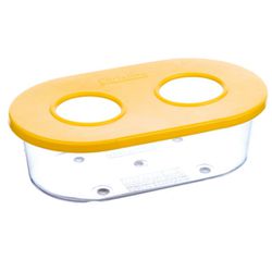 COMEDOURO PASSARO PLAST 2 FUROS C/GANCHO CHRISTINO - LABORAVES