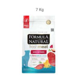 RACAO GATO FORMULA NAT 7 KG CARNE CAST FRESH MEAT - LABORAVES