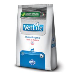 RACAO GATO FARMINA VET 400 G HYPOALERGENIC PORK E... - LABORAVES