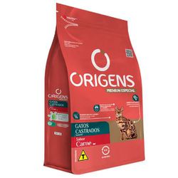 RACAO GATO ORIGENS 10KG AD CARNE CASTRADO - LABORAVES