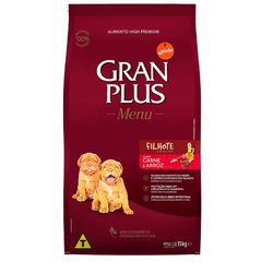 RACAO CAO GRAN PLUS 15 KG FILHOTE CARNE E ARROZ - LABORAVES