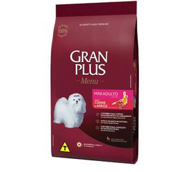RACAO CAO GRAN PLUS 15KG AD MINI CARNE - LABORAVES