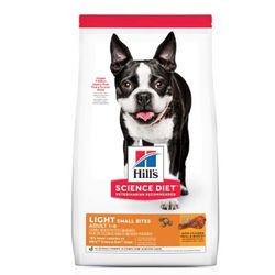 RACAO CAO HILLS 2,27 KG AD LIGHT PED PEQ - LABORAVES