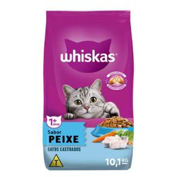 RACAO GATO WHISKAS PEIXE CASTRADO 10 KG - LABORAVES