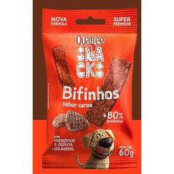 BIFINHO CAO QUATREE SNACKS CARNE 60G - LABORAVES