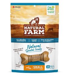 SNACK DENTAL TREATS MINI 210G NATURAL FARM - LABORAVES