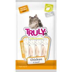PETISCO GATO TRULY CREAMY FRANGO BIFE 70G - LABORAVES