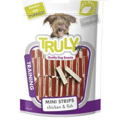 PETISCO CAO TRULY TRAINING MINI TIRAS 90G FRANGO E... - LABORAVES