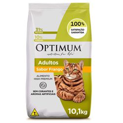 RACAO GATO OPTIMUM DRY FRANGO 10 KG AD - LABORAVES