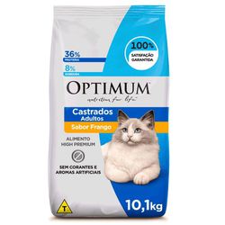 RACAO GATO OPTIMUM DRY CAST FRANGO 10 KG - LABORAVES