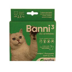 BANNI 3 GATO 0,3ML ATE 2,5 KG - LABORAVES